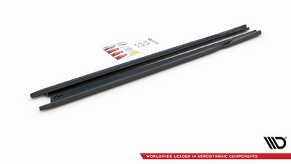 Seitenschweller Ansatz für Skoda Fabia Mk3 schwarz Hochglanz