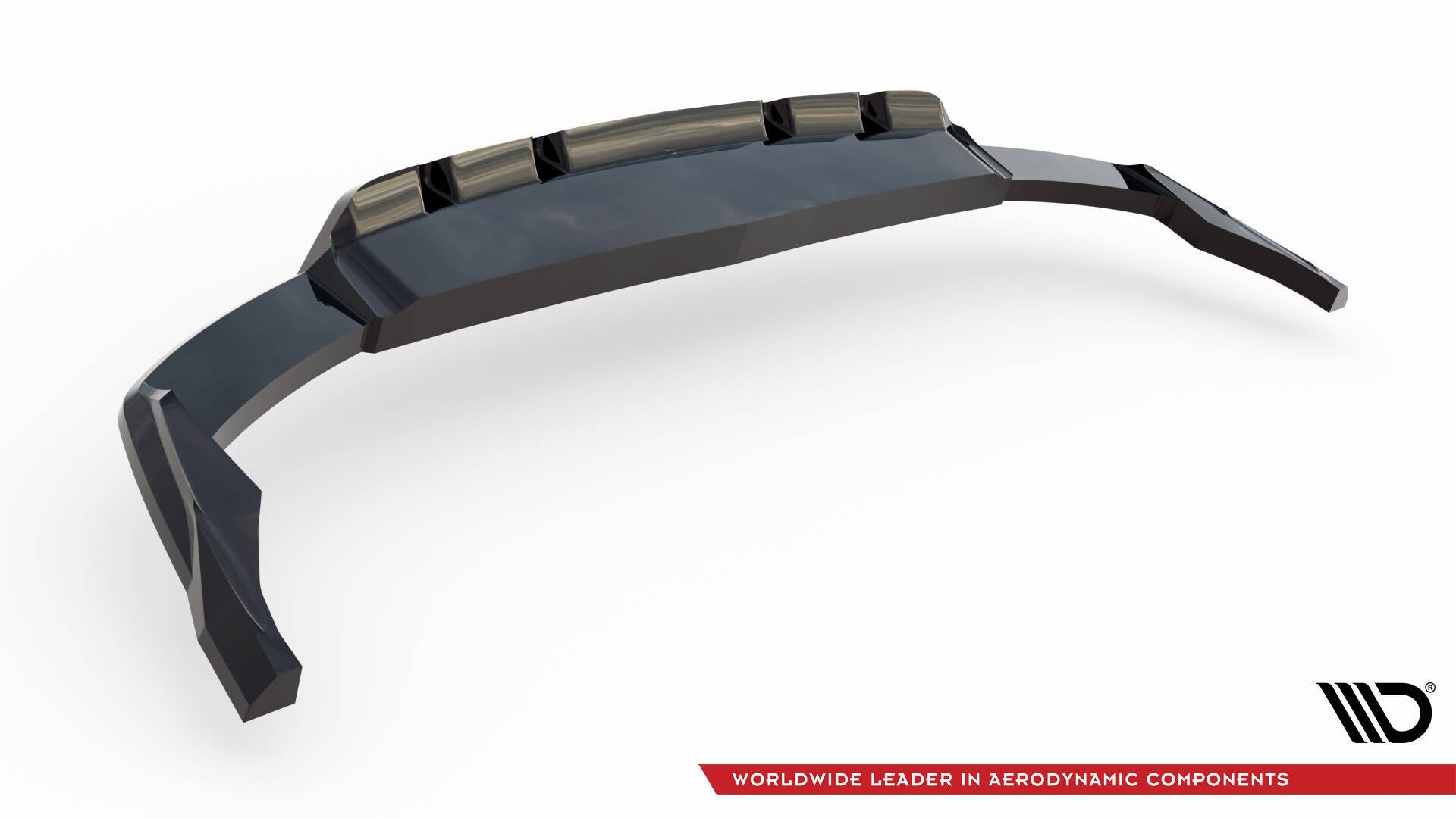 Mittlerer Cup Diffusor DTM Look Heck Ansatz V.2 für Audi SQ8 / Q8 S-Line Mk1 Facelift schwarz Hochglanz