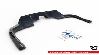 Mittlerer Cup Diffusor DTM Look Heck Ansatz für Mercedes-Benz GLS AMG-Line X167 schwarz Hochglanz