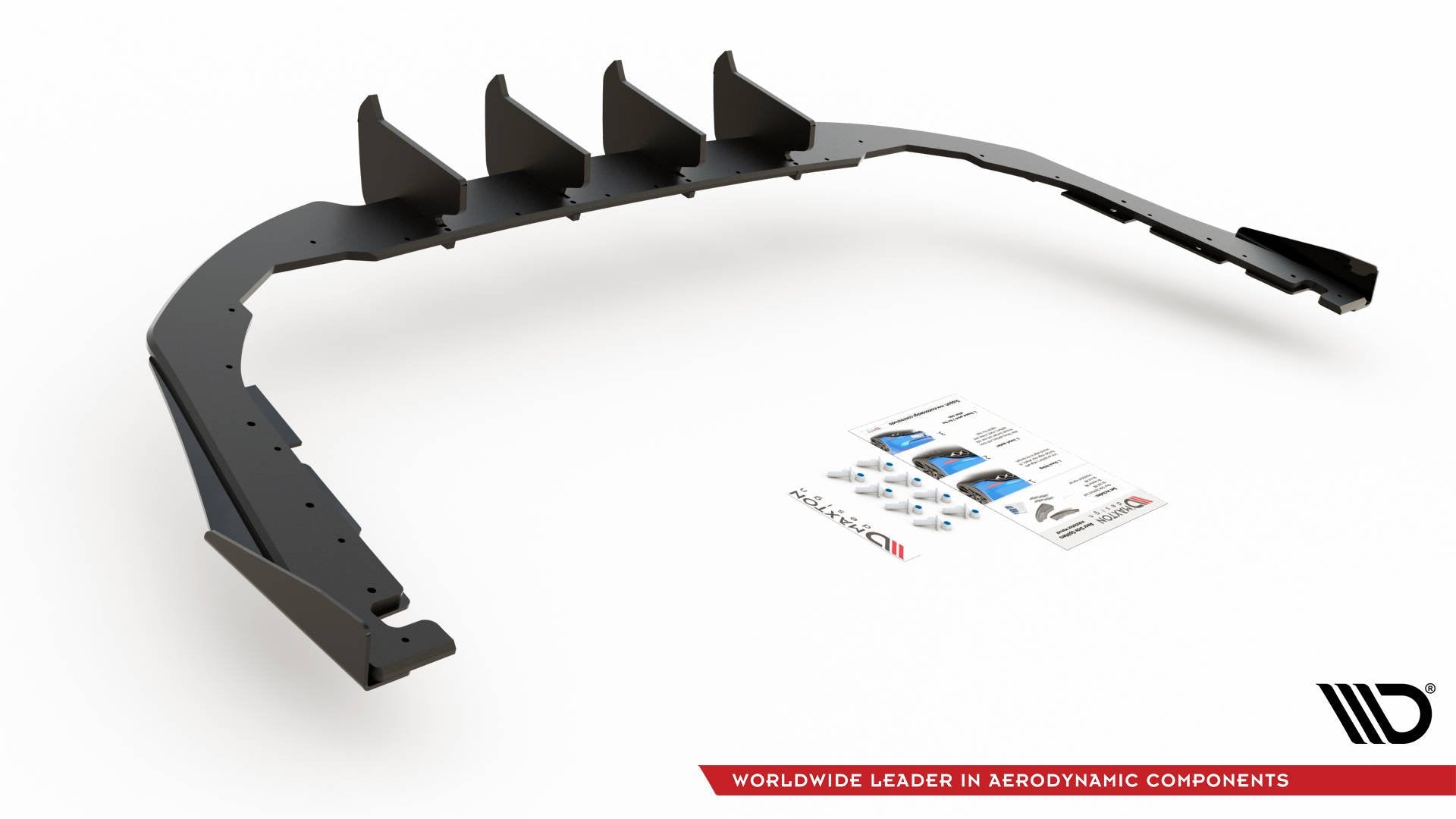 Street Pro Diffusor Heck Ansatz +Flaps für Volkswagen Arteon R-Line schwarz Hochglanz