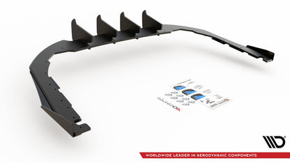 Street Pro Diffusor Heck Ansatz +Flaps für Volkswagen Arteon R-Line schwarz Hochglanz