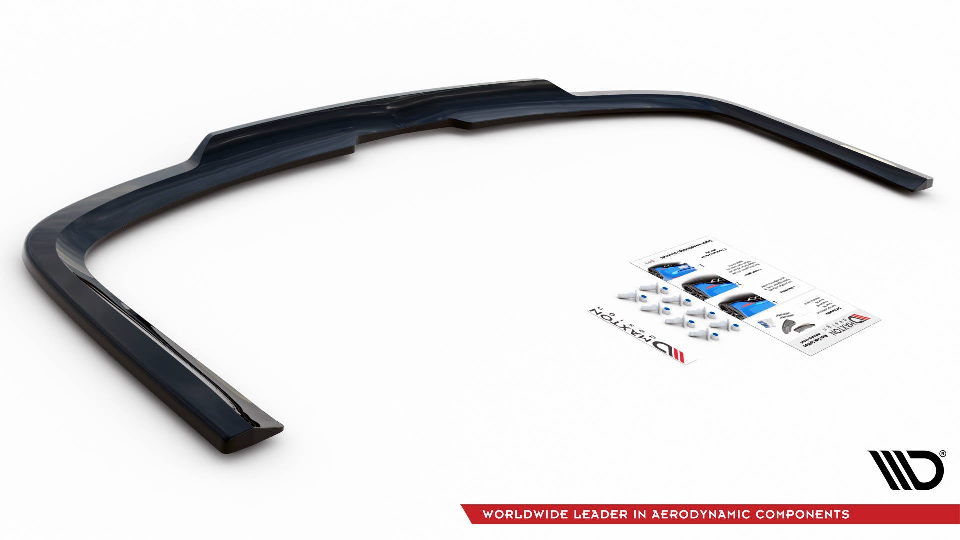 Mittlerer Diffusor Heck Ansatz für Volkswagen Caddy Long Mk3 Facelift schwarz matt