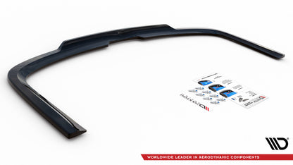 Mittlerer Diffusor Heck Ansatz für Volkswagen Caddy Long Mk3 Facelift schwarz matt