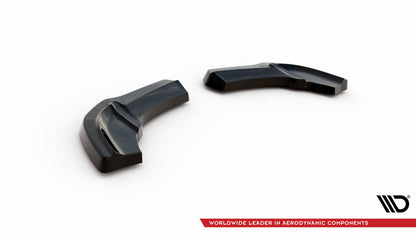 Heck Ansatz Flaps Diffusor für Mercedes A W176 AMG Facelift schwarz Hochglanz