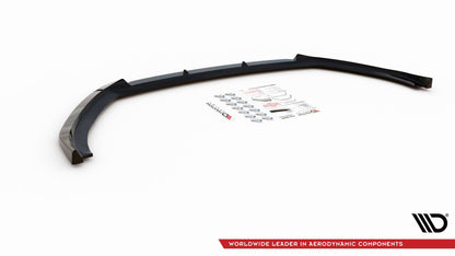 Front Ansatz V.1 für Peugeot 2008 Mk2 schwarz Hochglanz