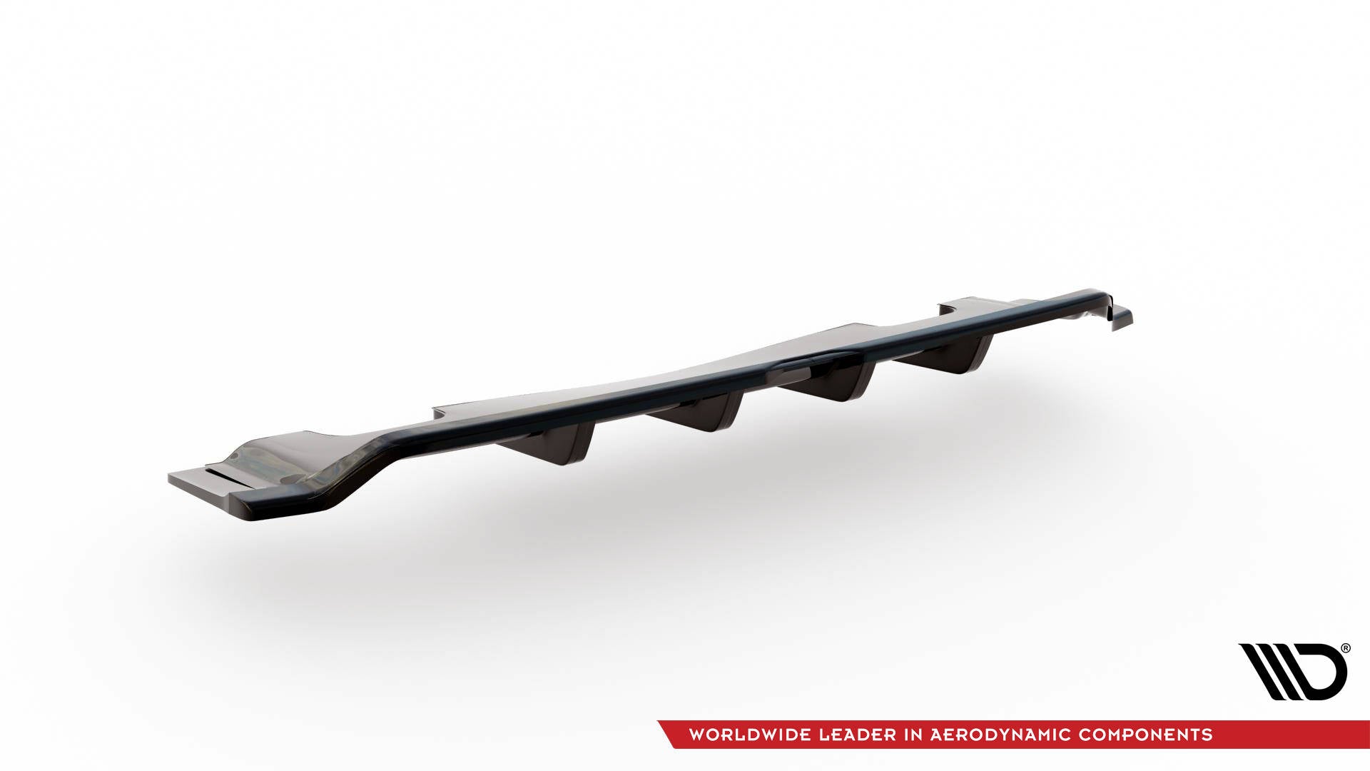 Mittlerer Cup Diffusor DTM Look Heck Ansatz V.2 für Volvo V90 Mk2 schwarz Hochglanz