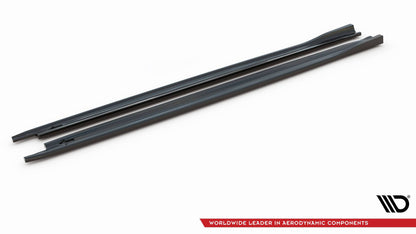 Seitenschweller Ansatz V.2 für Skoda Octavia RS Liftback / Combi Mk4 Facelift schwarz Hochglanz