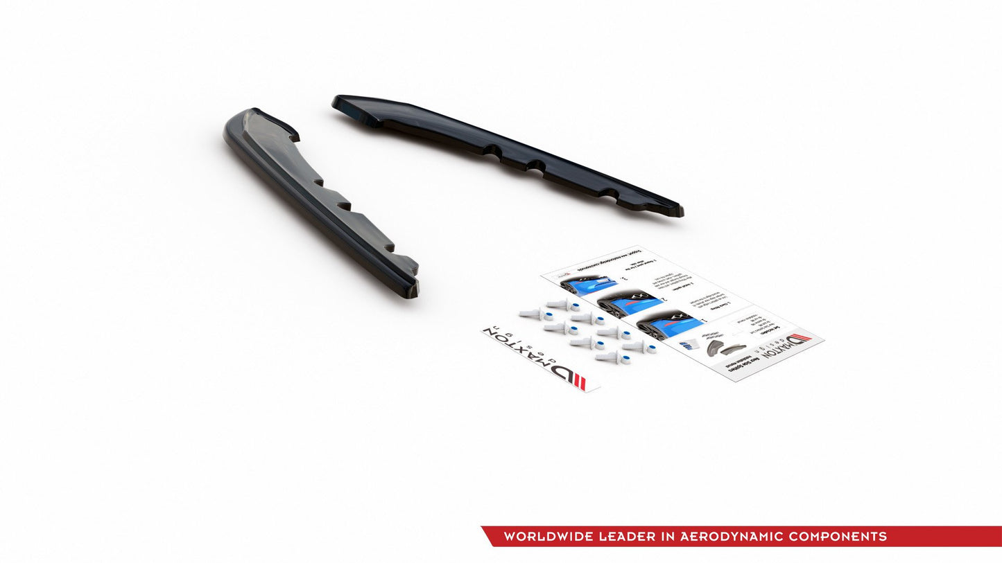 Heck Ansatz Flaps Diffusor für BMW 3er E91 Facelift Carbon Look