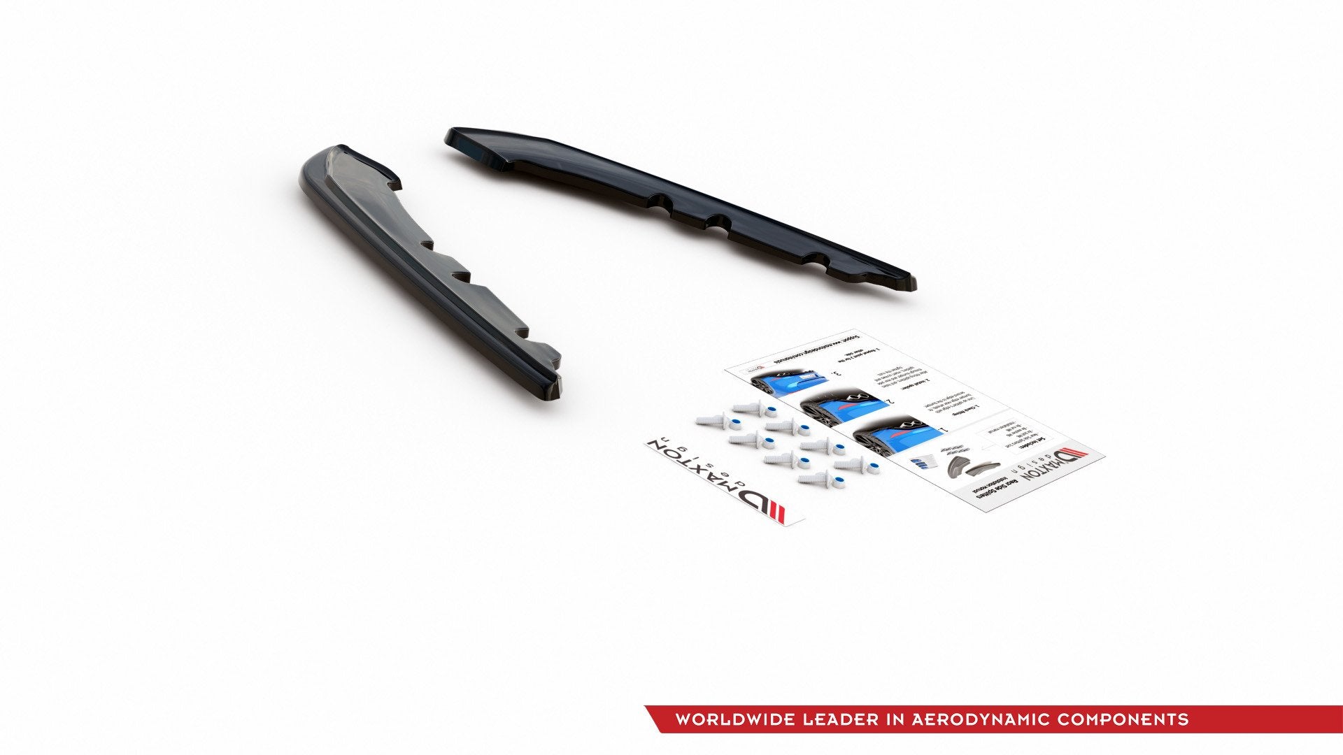 Heck Ansatz Flaps Diffusor für BMW 3er E91 Facelift Carbon Look