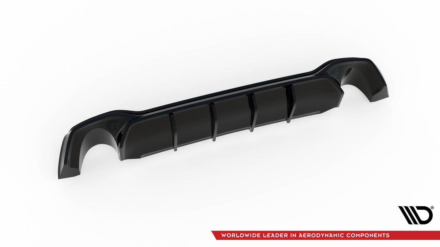 Diffusor Heck Ansatz V.2 für Ford Focus Kombi ST Mk4 schwarz Hochglanz