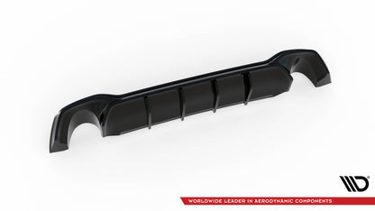 Diffusor Heck Ansatz V.2 für Ford Focus Kombi ST Mk4 schwarz Hochglanz