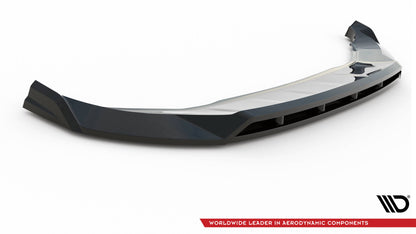Front Ansatz V.2 für Audi Q4 e-tron Sportback S-line Mk1 schwarz Hochglanz