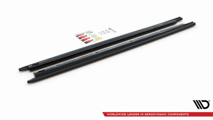 Seitenschweller Ansatz für V.1 für Seat Ibiza FR/ Standard Mk5 schwarz Hochglanz