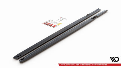 Seitenschweller Ansatz V.2 für BMW M2 F87 schwarz Hochglanz