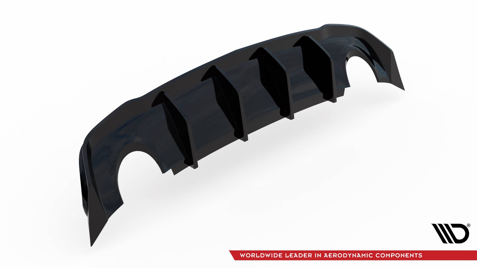 Diffusor Heck Ansatz für Opel Astra GTC OPC-Line J (Einzelauspuff li. re.) schwarz Hochglanz