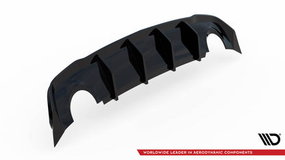 Diffusor Heck Ansatz für Opel Astra GTC OPC-Line J (Einzelauspuff li. re.) schwarz Hochglanz