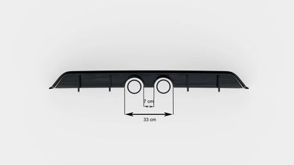Diffusor Heck Ansatz V.2 für VW Scirocco Mk3 (R32 Auspuff) schwarz Hochglanz