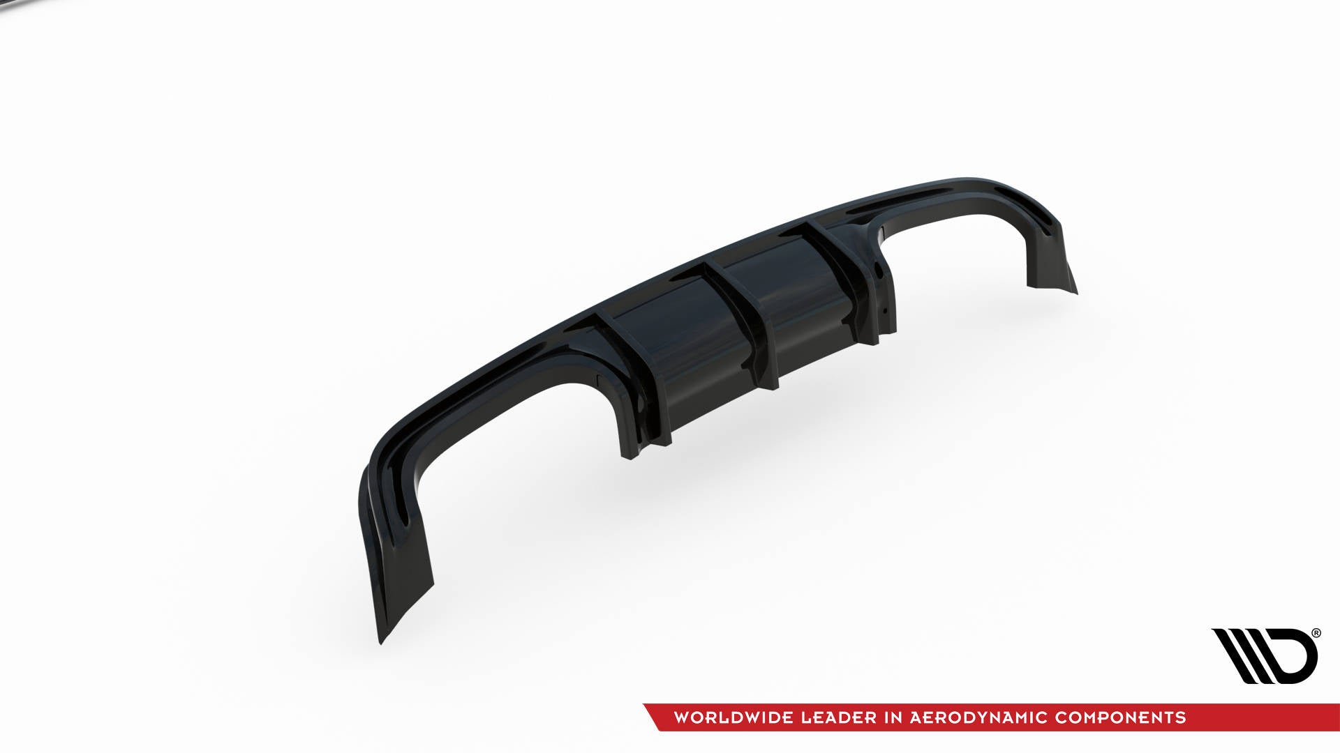 Diffusor Heck Ansatz für Mercedes-Benz CLK W209 schwarz Hochglanz