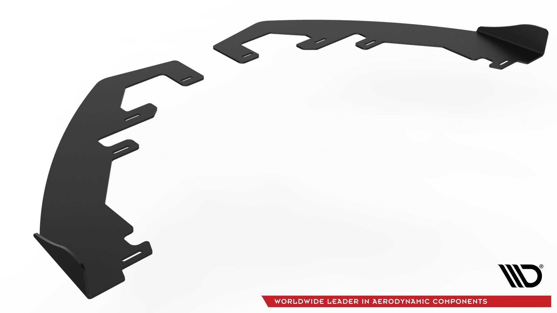 Street Pro Front Ansatz für für + Front Stoßstangen Racing Flaps passend für Ford Fiesta Mk8 ST / ST-Line schwarz Hochglanz