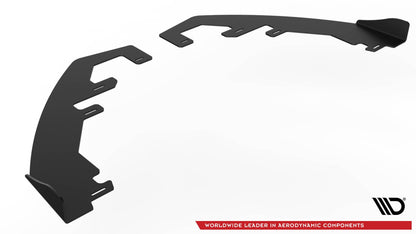 Street Pro Front Ansatz für für + Front Stoßstangen Racing Flaps passend für Ford Fiesta Mk8 ST / ST-Line schwarz Hochglanz
