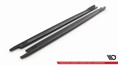 Seitenschweller Ansatz V.2 für Skoda Octavia RS Liftback / Combi Mk4 Facelift schwarz Hochglanz
