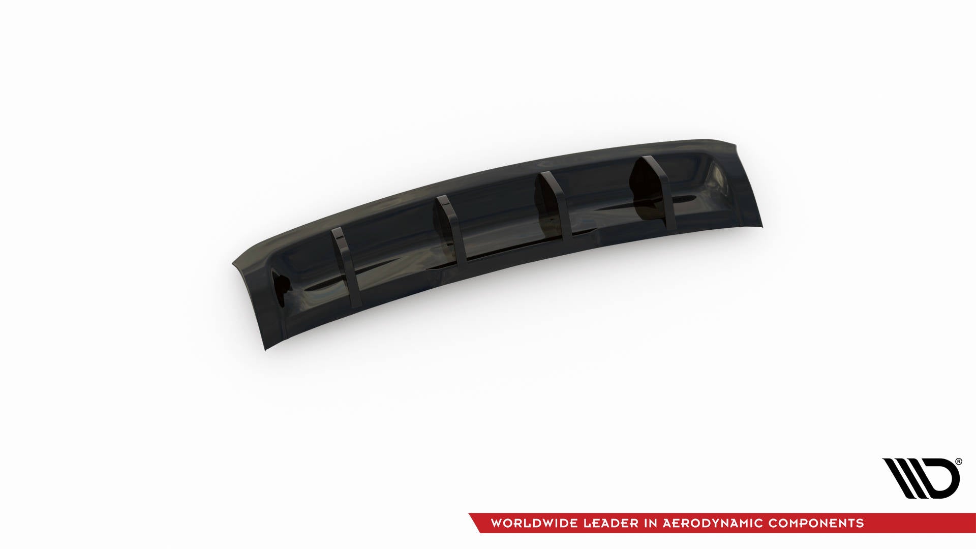 Diffusor Heck Ansatz für Porsche Cayenne Turbo / Standard Mk2 schwarz Hochglanz