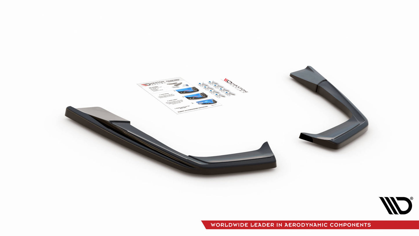 Heck Ansatz Flaps Diffusor für Mercedes-AMG C 63 AMG Coupe AMG Aero Pack C205 Facelift schwarz Hochglanz