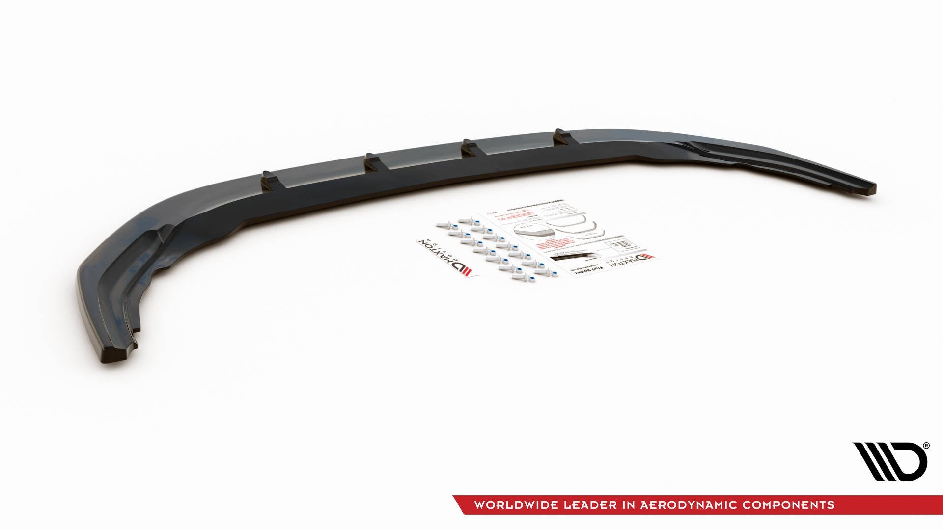 Front Ansatz V.1 für VW Golf R Mk8 schwarz Hochglanz
