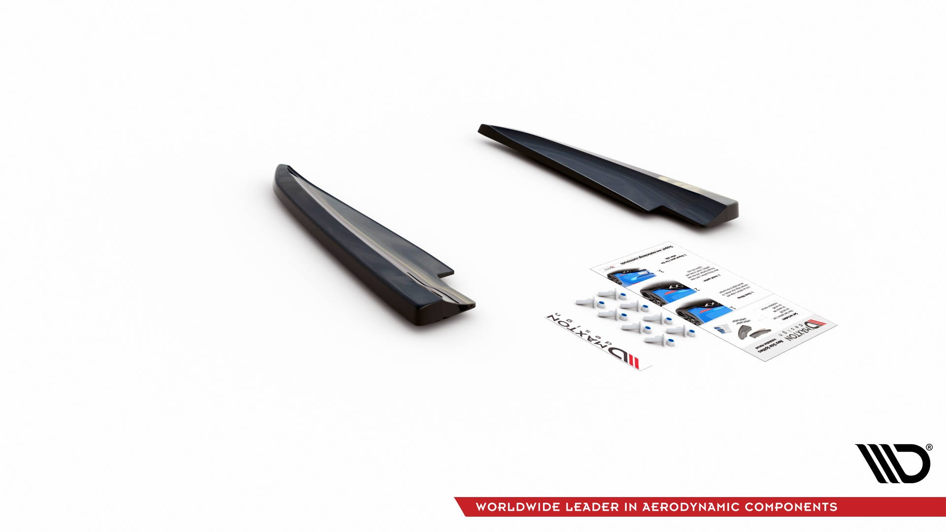 Heck Ansatz Flaps Diffusor für Maserati Ghibli Mk3 schwarz Hochglanz