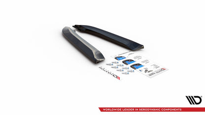 Heck Ansatz Flaps Diffusor V.1 für Audi RS4 Limousine B7 schwarz Hochglanz