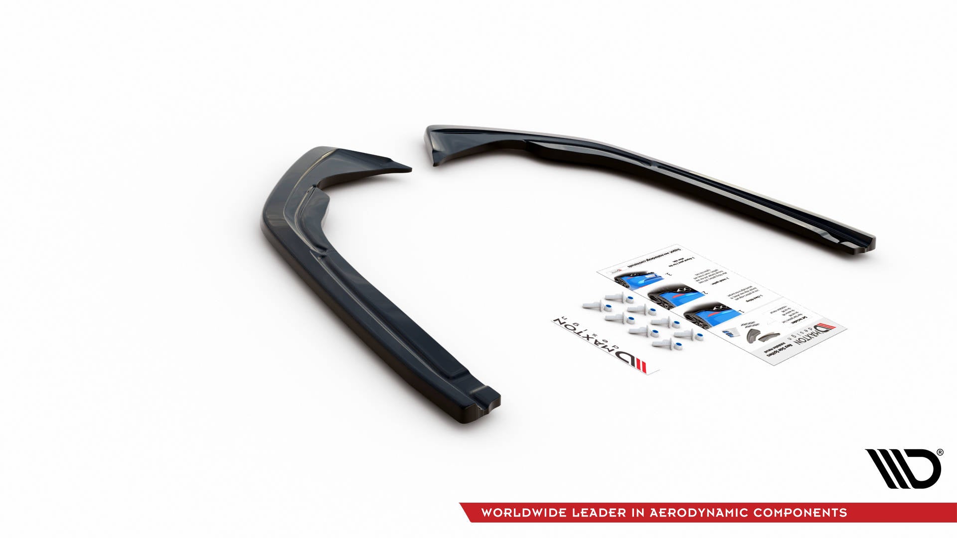 Heck Ansatz Flaps Diffusor für VW Arteon R-Line Facelift schwarz Hochglanz
