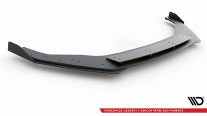 Street Pro Front Ansatz für + Flaps für VW Golf R / R-Line Mk7 Facelift schwarz Hochglanz