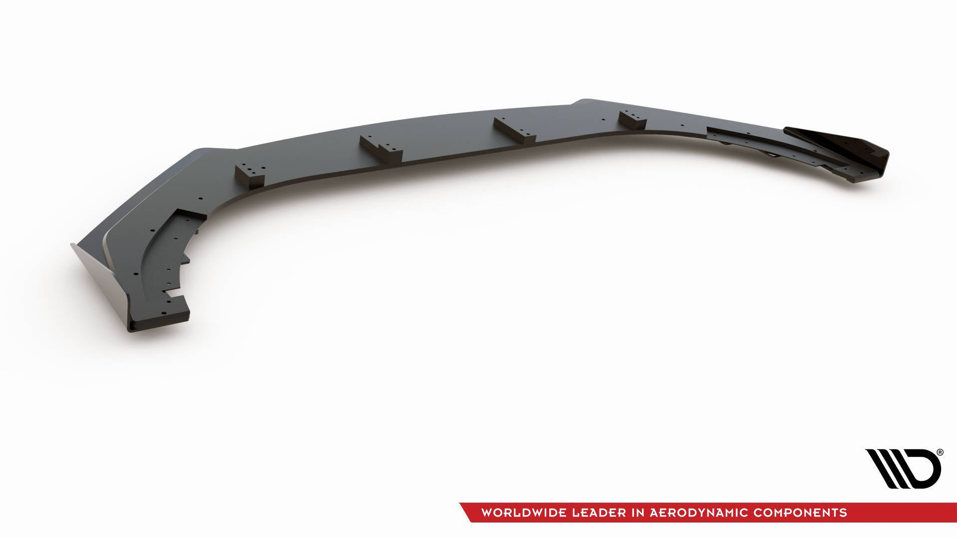 Street Pro Front Ansatz für V.3 + Flaps für VW Golf GTI Mk6 schwarz Hochglanz