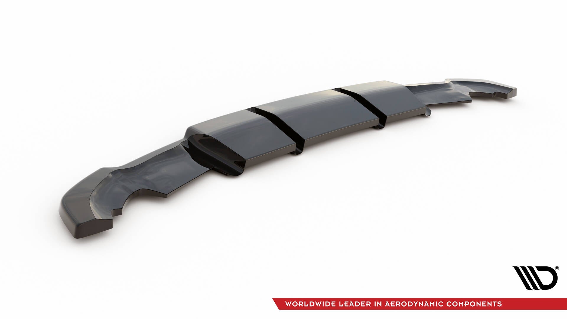 Mittlerer Cup Diffusor DTM Look Heck Ansatz für Renault Clio RS Mk4 schwarz Hochglanz