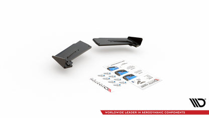 Street Pro Heck Ansatz Flaps Diffusor +Flaps für Toyota GR Yaris Mk4 schwarz Hochglanz