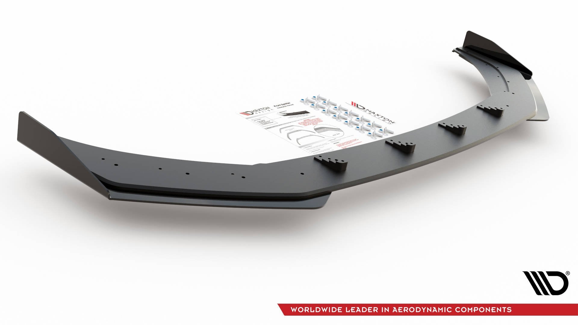 Street Pro Front Ansatz für +Flaps für Volkswagen Polo GTI Mk6 schwarz Hochglanz