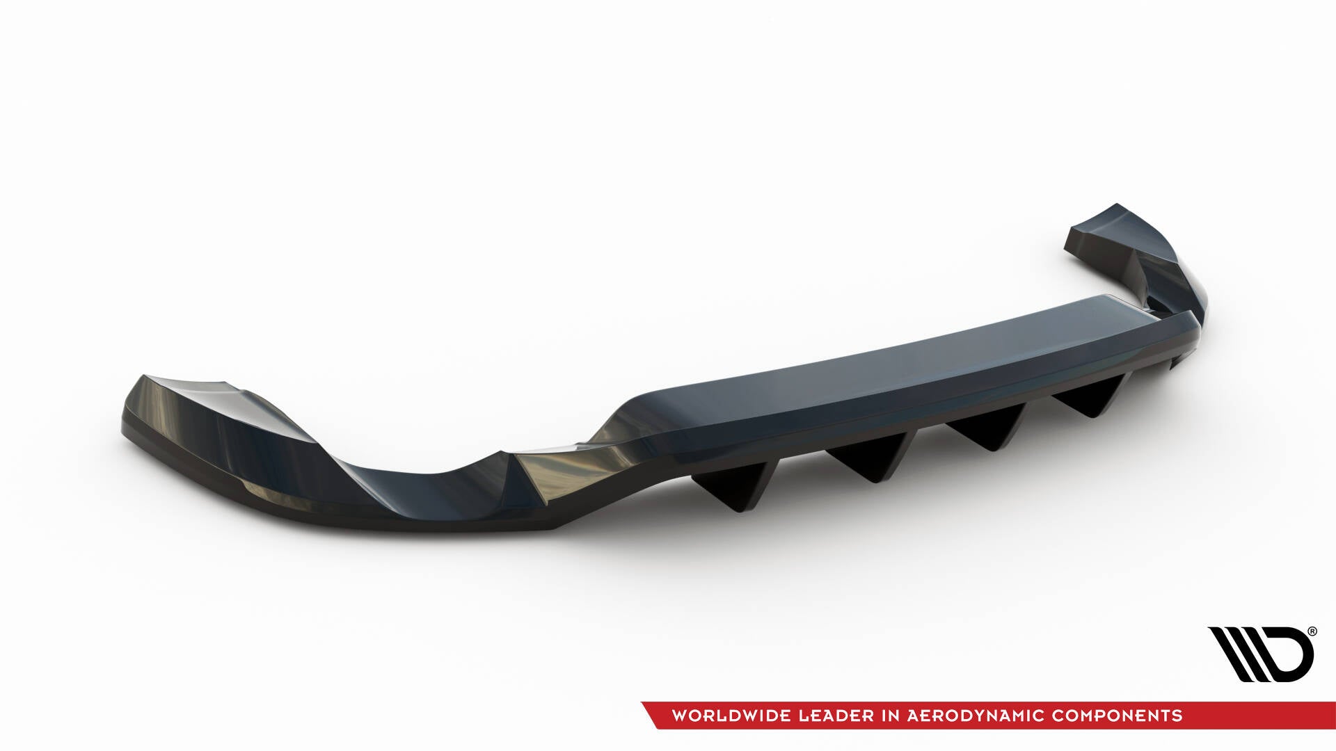 Mittlerer Cup Diffusor DTM Look Heck Ansatz für VW Touareg Mk2 schwarz Hochglanz