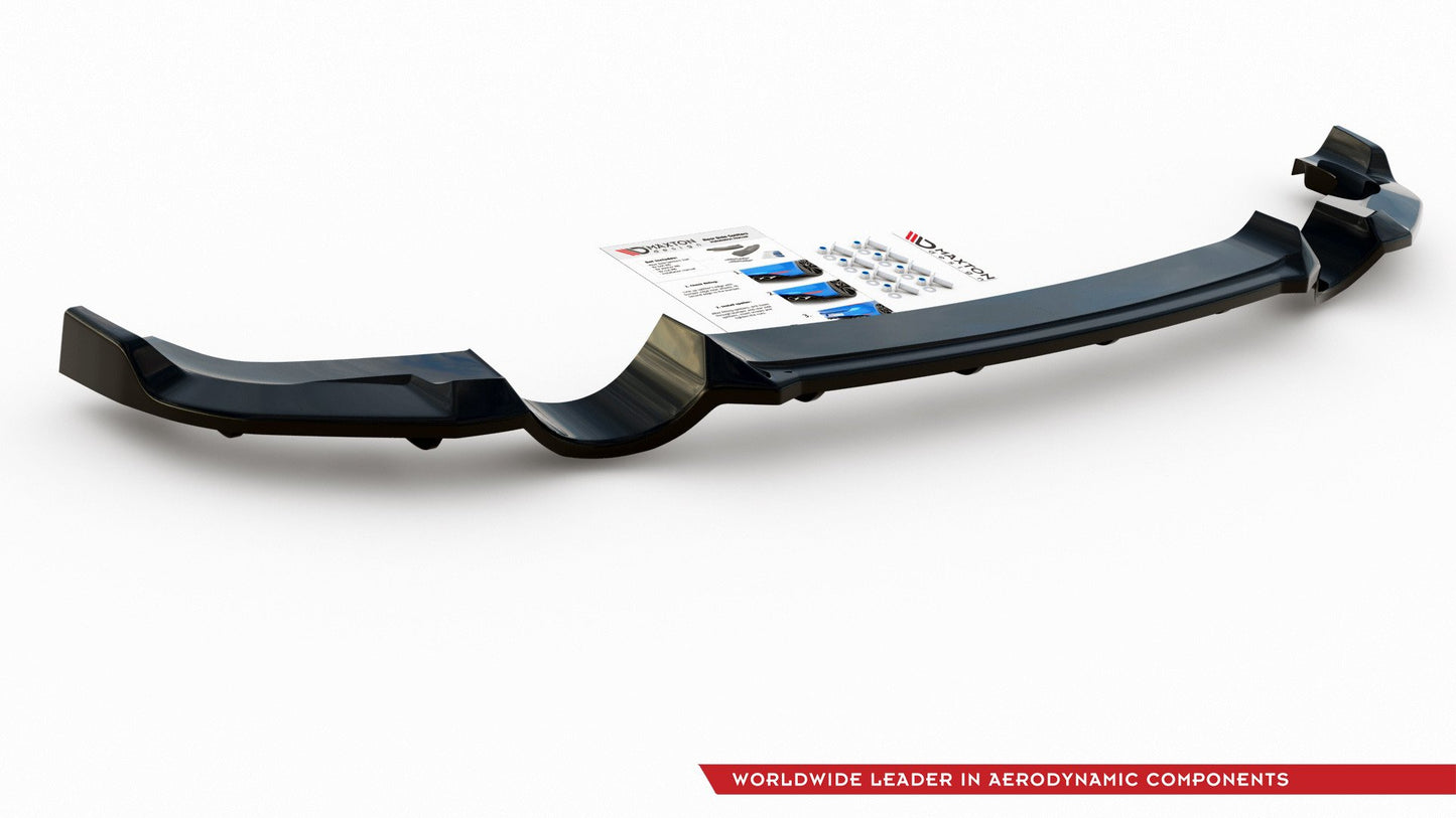 Mittlerer Cup Diffusor DTM Look Heck Ansatz für Hyundai I30 N Mk3 Hatchback schwarz Hochglanz
