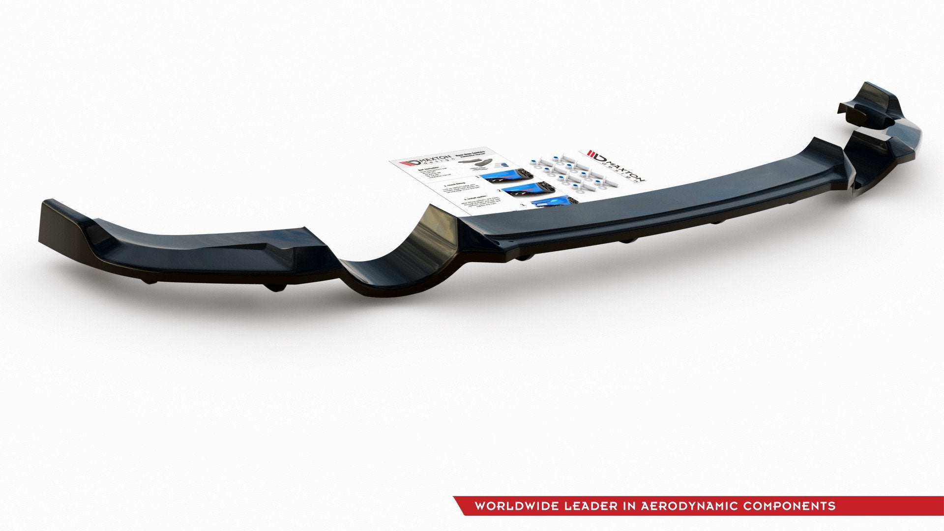 Mittlerer Cup Diffusor DTM Look Heck Ansatz für Hyundai I30 N Mk3 Hatchback schwarz Hochglanz