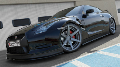Seitenschweller Ansatz für NISSAN GT-R vor Facelift COUPE (R35-SERIES) schwarz Hochglanz