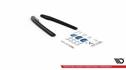 Heck Ansatz Flaps Diffusor für Audi S4 / A4 S-Line B8 Limousine schwarz Hochglanz