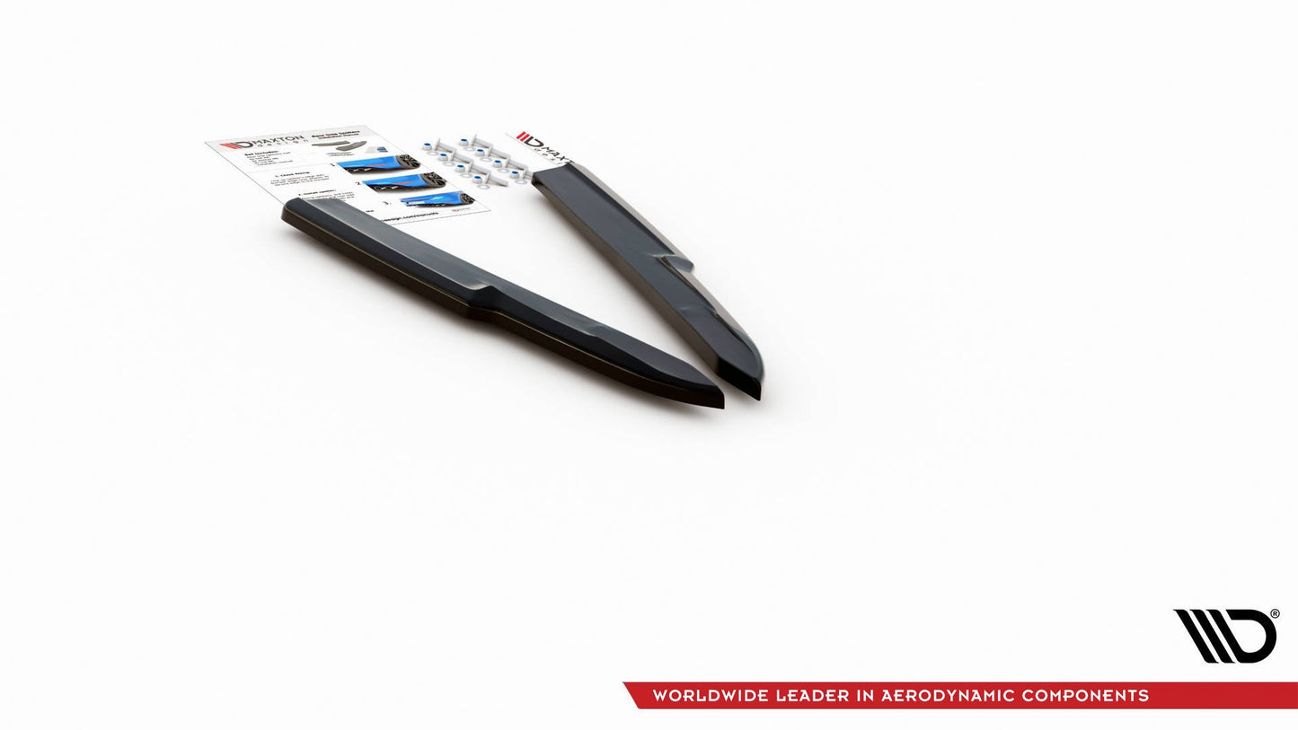 Heck Ansatz Flaps Diffusor für Audi A6 S-Line / S6 C8 / C8 Facelift schwarz Hochglanz