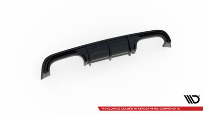 Diffusor Heck Ansatz für Mercedes-Benz CLK W209 schwarz Hochglanz