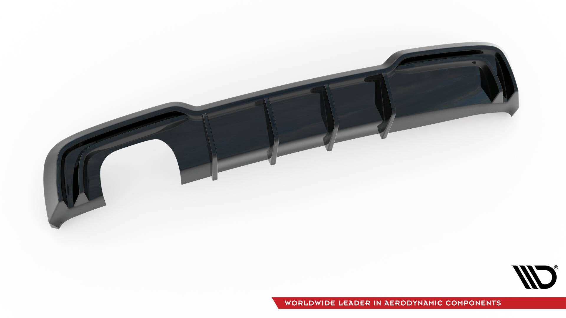 Diffusor Heck Ansatz für Audi A3 S-Line Sportback 8V Facelift (Doppelauspuff li.)