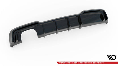 Diffusor Heck Ansatz für Audi A3 S-Line Sportback 8V Facelift (Doppelauspuff li.)