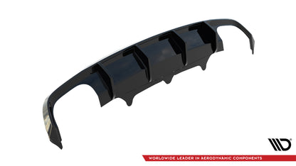 Diffusor Heck Ansatz für Audi S6 Avant C7  schwarz Hochglanz