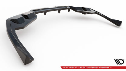 Mittlerer Cup Diffusor DTM Look Heck Ansatz V.2 für BMW i4 M-Paket G26 schwarz Hochglanz