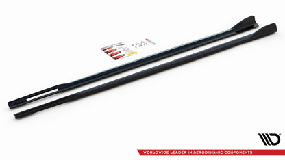 Seitenschweller Ansatz V.2 für BMW 4er M-Paket / M440i G22 / G23 / G22 Facelift / G23 Facelift schwarz Hochglanz