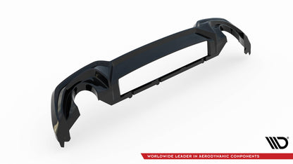 Diffusor Heck Ansatz für BMW 3er M-Paket G20 / G21 (Passend für Fahrzeuge mit Anhängerkupplung) schwarz Hochglanz