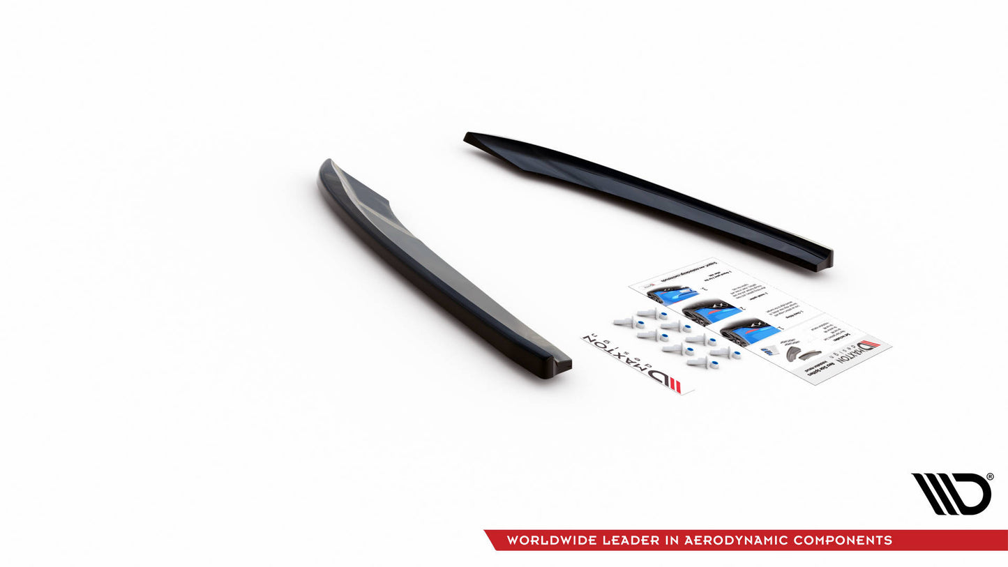 Heck Ansatz Flaps Diffusor für Cupra Leon ST Mk1  schwarz Hochglanz